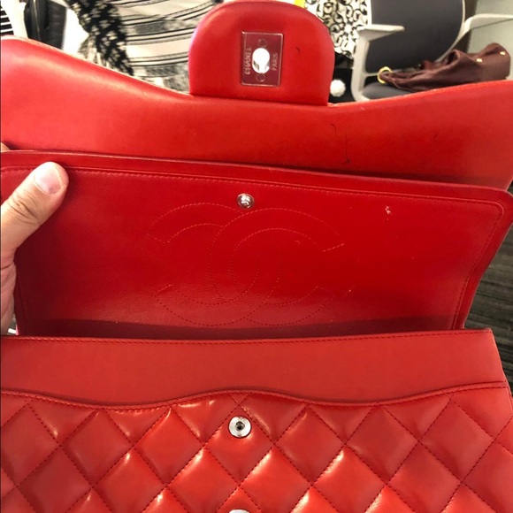 Lambskin quilted jumbo double flap bag - Picture 4 of 4